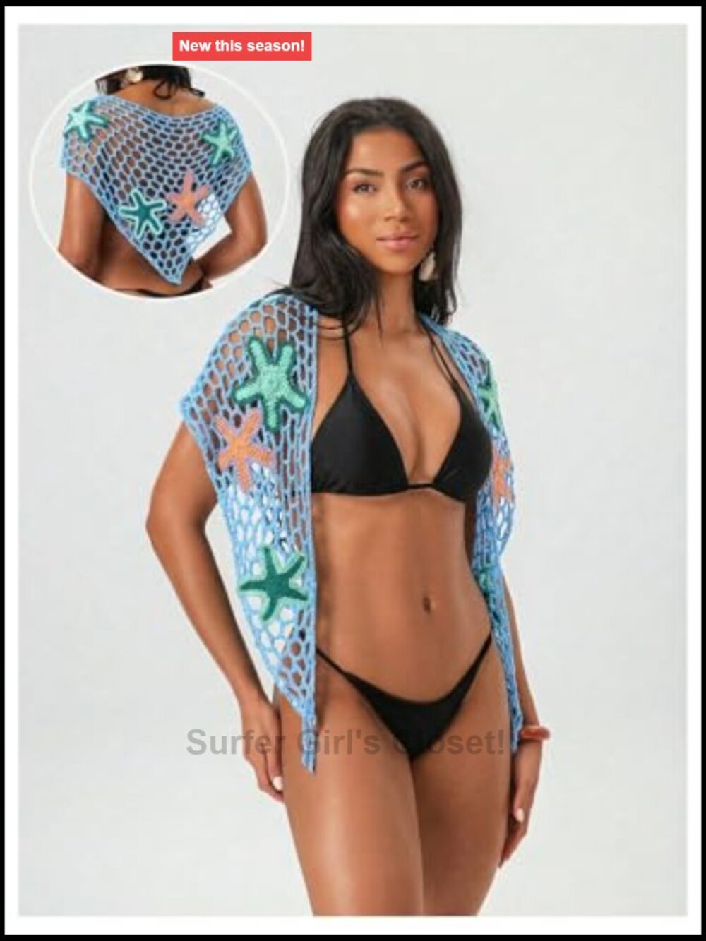 Hollow Out Crochet Asymmetrical Wrap Cover Up Skirt Swimwear - Picture 4 of 6